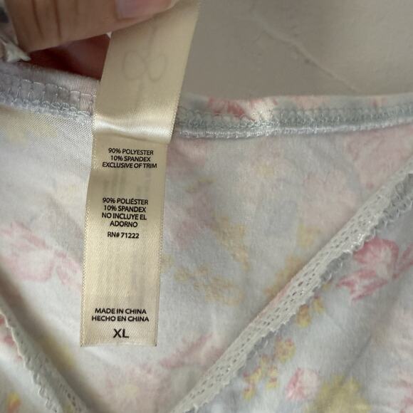 Jessica Simpson Tank Top Y2k XL Pink Yellow Floral Lace Trim Camisole‎ - Picture 5 of 8